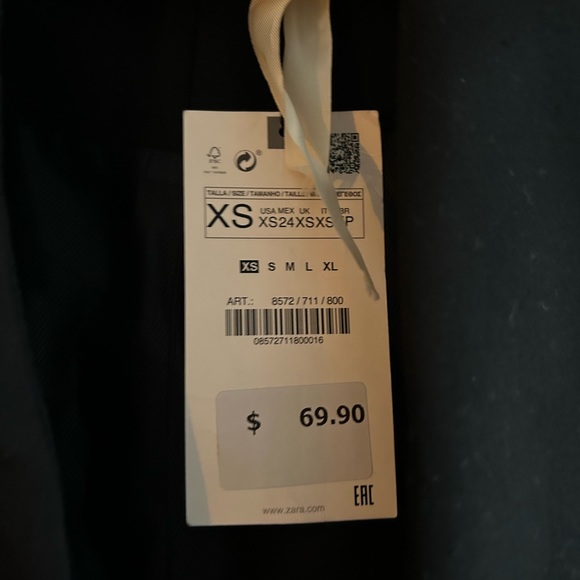 Zara Jackets & Coats Zara Longline Black Collarless Vest Poshmark